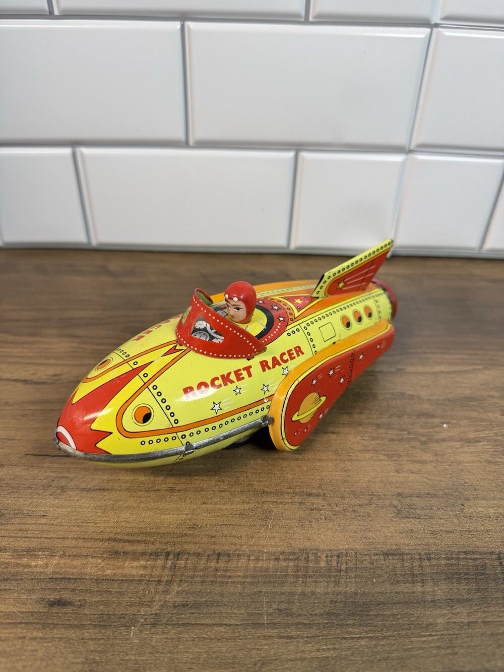 2001 Schylling Rocket Racer Friction Power Tin Toy As Seen On Baby Einstein